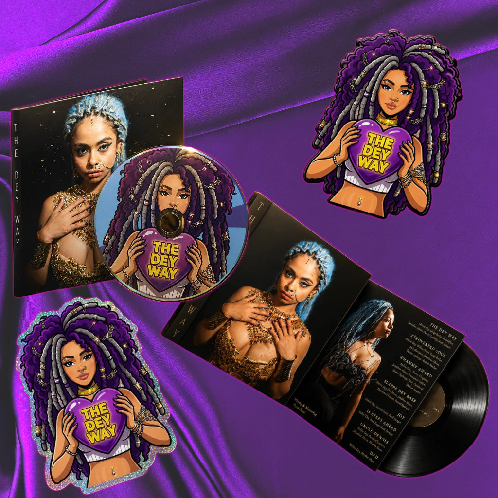 1 x THE DEY WAY SIGNED VINYL + 1 x SIGNED CD + 1 x HOLOGRAPHIC STICKER + 1 x MAGNET