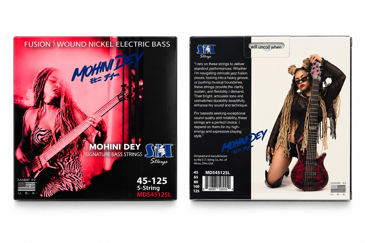Mohini Dey Signature Bass Strings, Hand-Signed 5 String Set