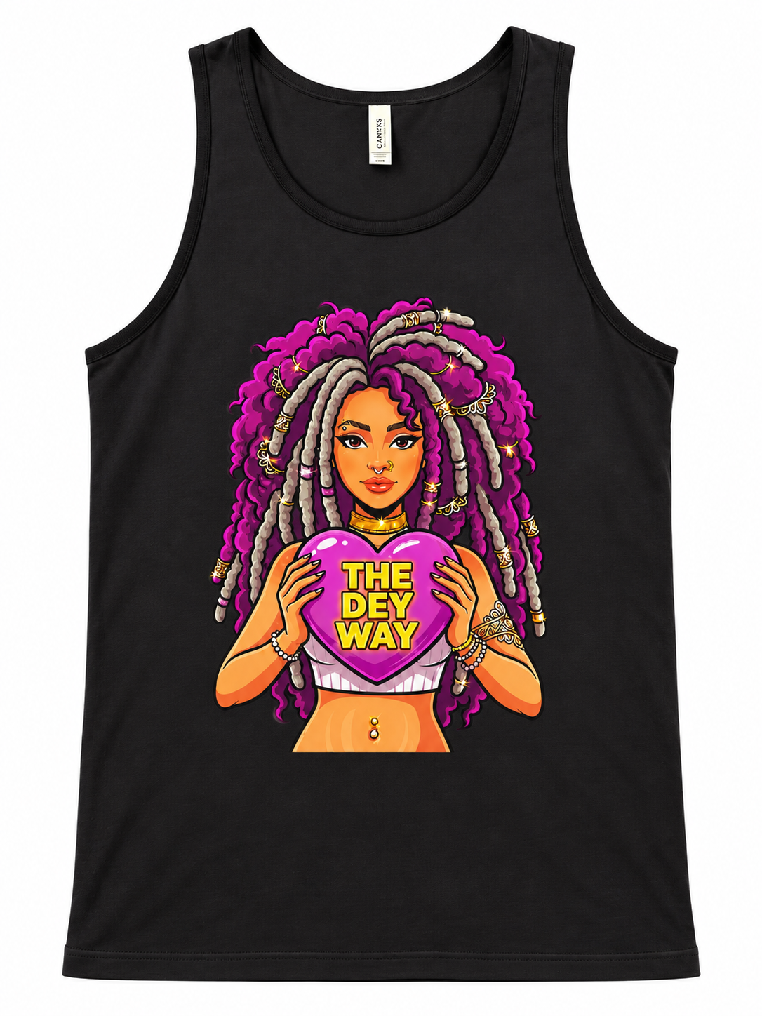 THE DEY WAY Unisex Tank Top (Dark Grey, Black)